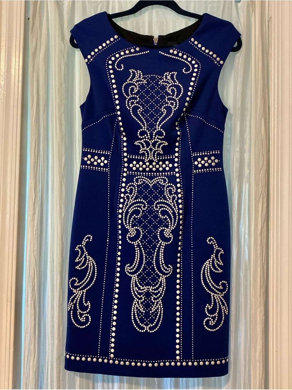 Alexia Admor Royal Blue Studded Sheath Dress